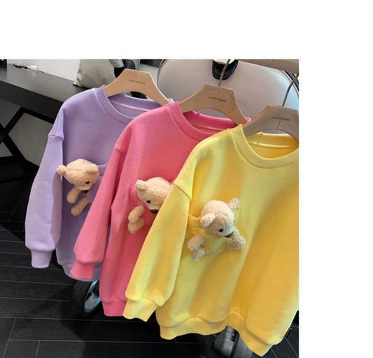 Cartoon-Bären-Sweatshirt für Kinder