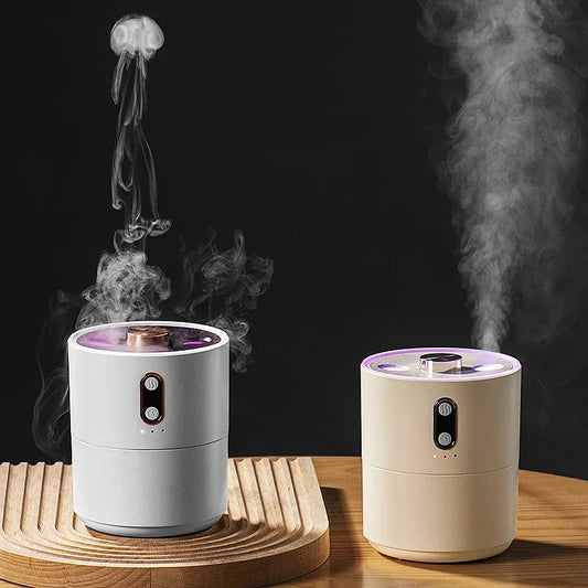Humidificateur d'air ultrasonique électrique USB à double buse et brouillard épais