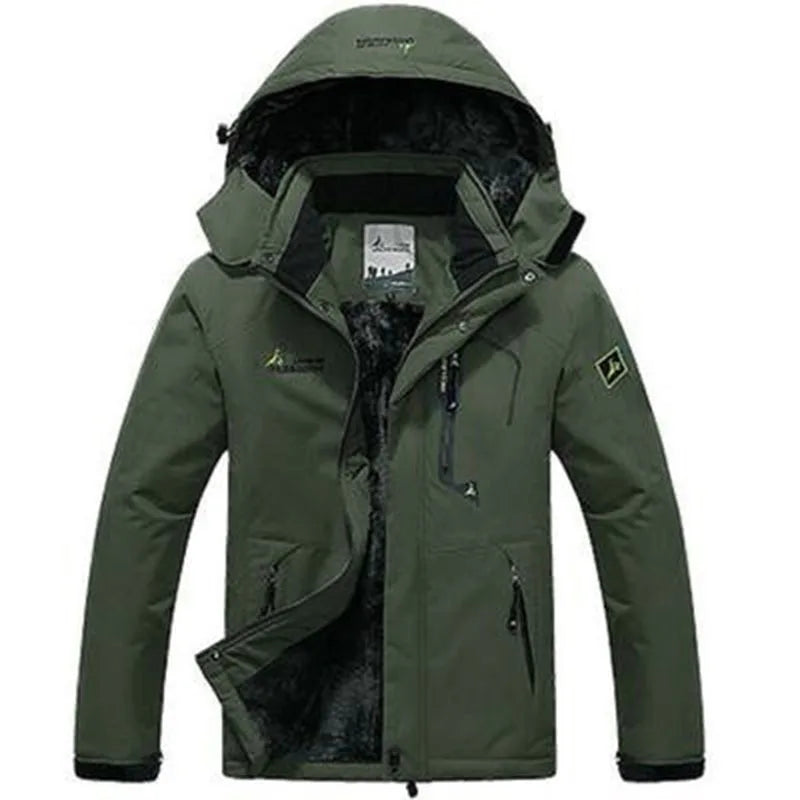 Parka d'hiver militaire coupe-vent pour homme - Capuche en fourrure