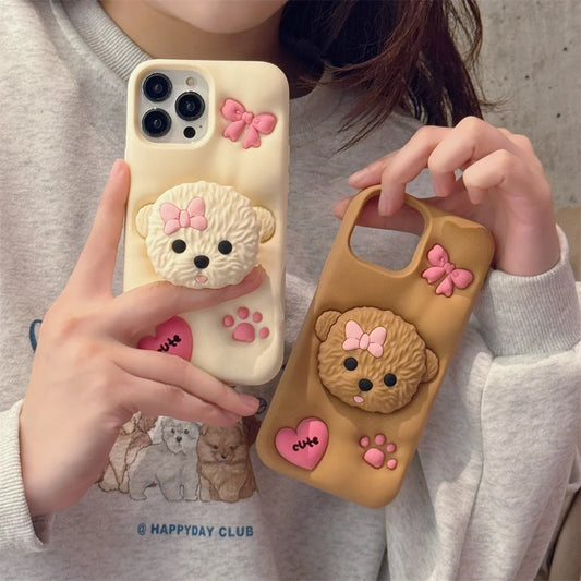Cartoon Crouching Cat Soft Case for iPhone Models
