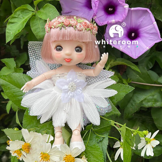Poupée BJD Fée des Fleurs 16 cm - Vêtements colorés