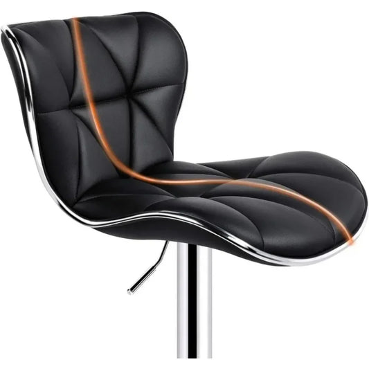 Tabouret de bar en cuir 2 pièces