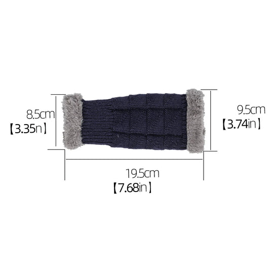 Fingerlose Armstulpen aus Fleece-Strick – warm und modisch aus Wolle für Damen