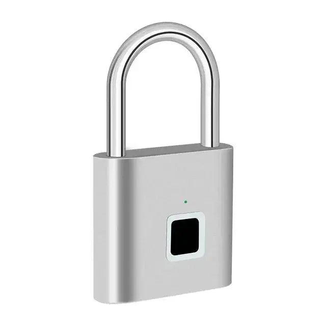 Cadenas à empreinte digitale à chargement USB sans clé – Serrure intelligente étanche 0,2 s Déverrouillage portable antivol Serrure de porte en zinc