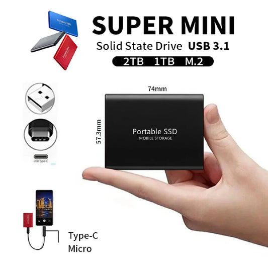 Portable SSD 1TB High-Speed External Storage Hard drive