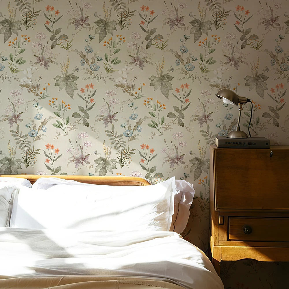 Papier peint imperméable à fleurs en PVC pour meubles et armoires