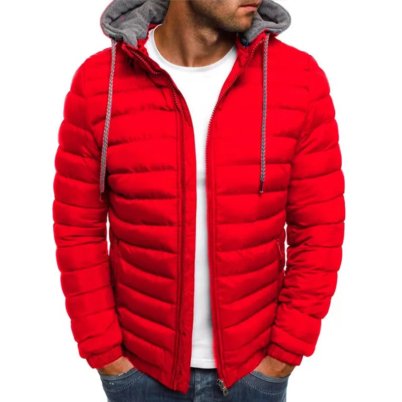 Men's Thick Warm Long Seleve Hooded Winter Zipper Jackets
