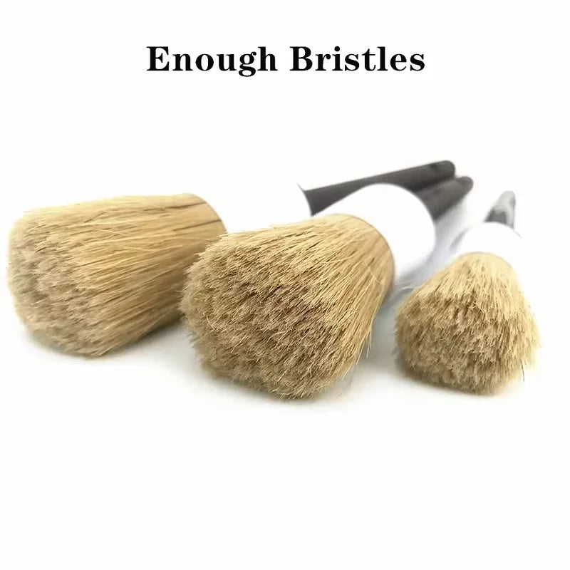 Brosse à poils de sanglier pour le nettoyage extérieur et intérieur de la voiture