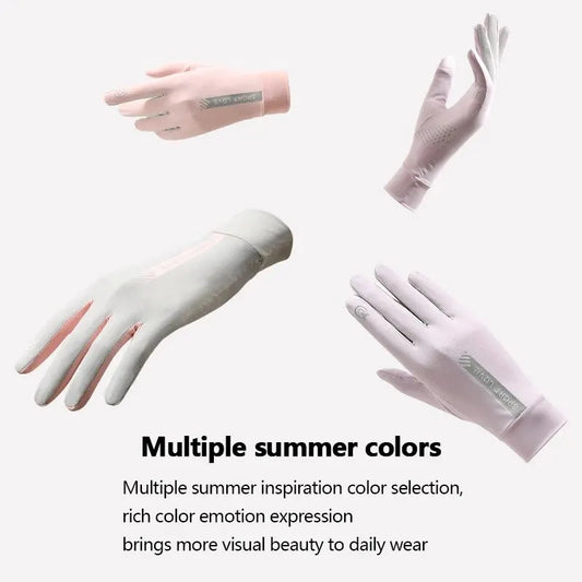 Gants de protection UV Ice Silk pour femmes, pour cyclisme en extérieur