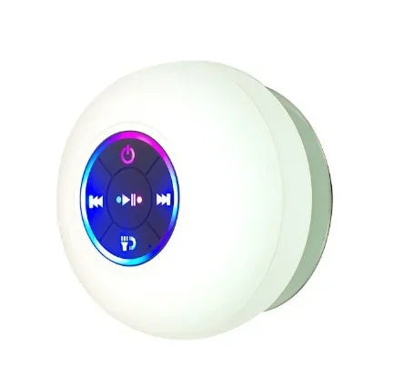 Portable Wireless Bluetooth Speaker – LED IPX4 Waterproof Mini Stereo Sound Box with Large Suction Cup
