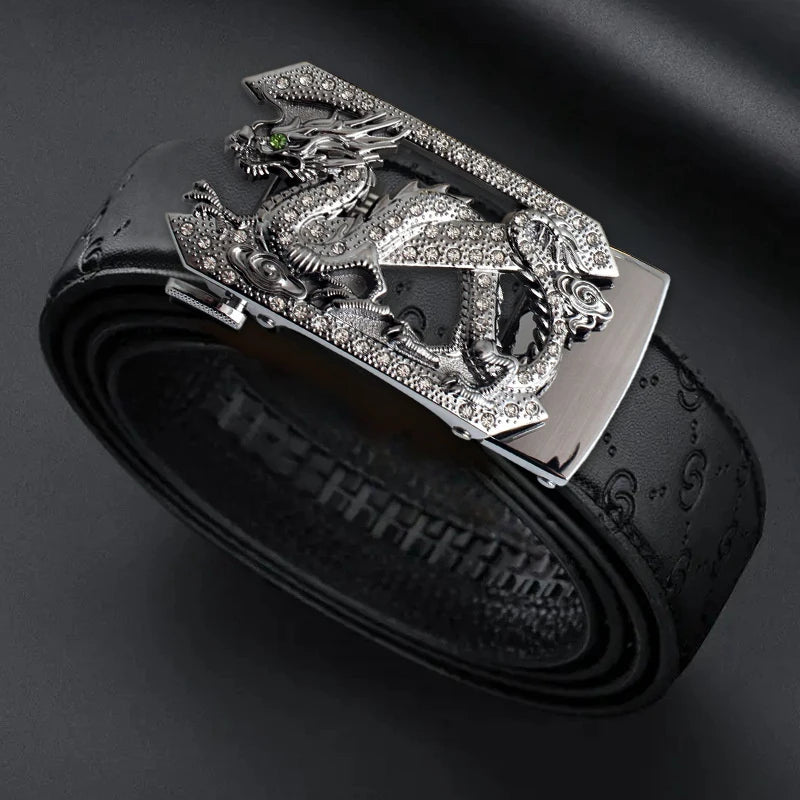 Boucle de ceinture dragon - Style rétro en argent sterling