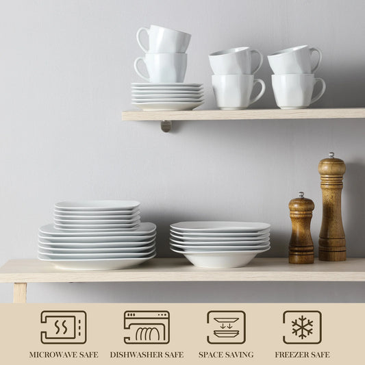 Service de table élégant de 30 pièces