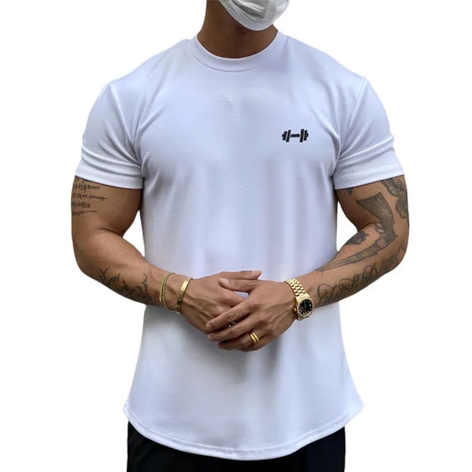 Men Bodybuilding Fitness Cotton short sleeve t-shirt