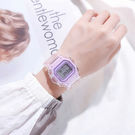 Unisex Transparent Waterproof Digital Sport Watch