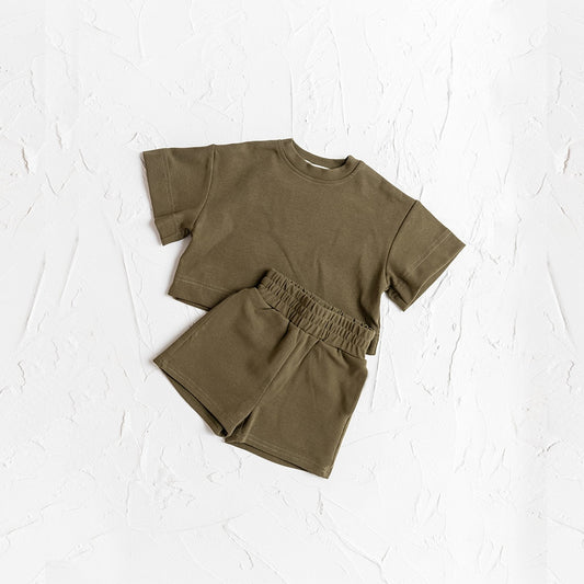 Ensemble décontracté d'été pour bébé, t-shirt + short