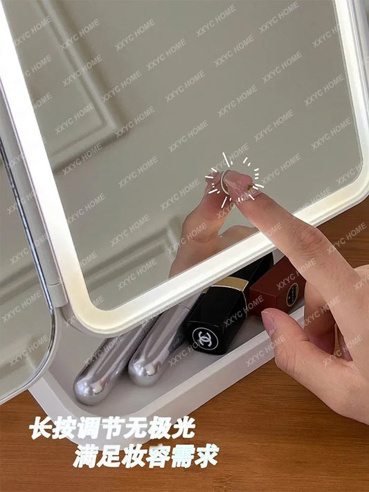 Foldable LED Makeup Mirror