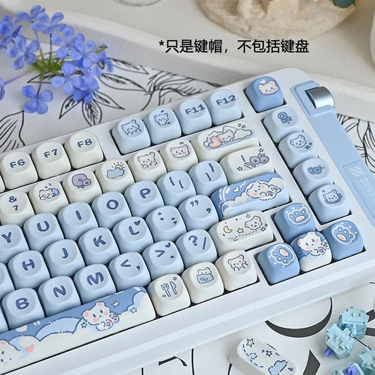 Capuchons de touches cerise chat anime violet 🐱🎮