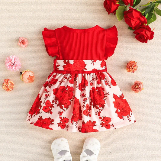 Adorable Pink Floral Baby Girl Outfit for Spring & Autumn