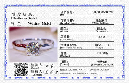 18K White Gold Zircon Wedding Bands for Women