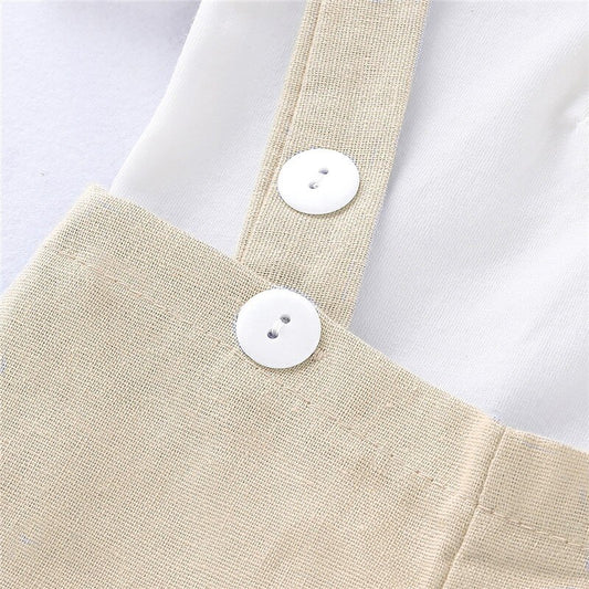 Baby Boy 2PCS Gentleman Set Romper + Suspender Pants