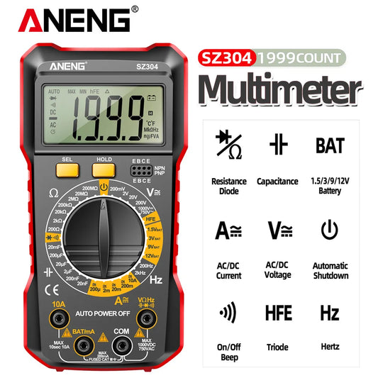 ANENG SZ304 True RMS Multimeter - Precision Multifunction Tester