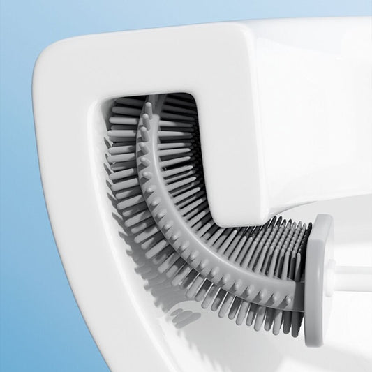 Ensemble de brosses de toilette en silicone - Nettoyant pour salle de bain moderne