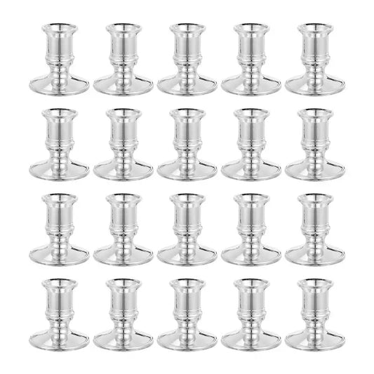 Bougeoirs électroniques dorés 20 pièces - Bougeoirs en plastique