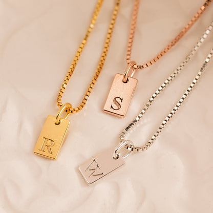 Gold-Plated Initial Letter Necklaces
