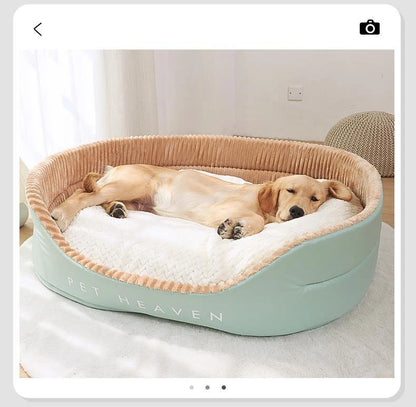 Plush Double-Sided Dog Bed Set