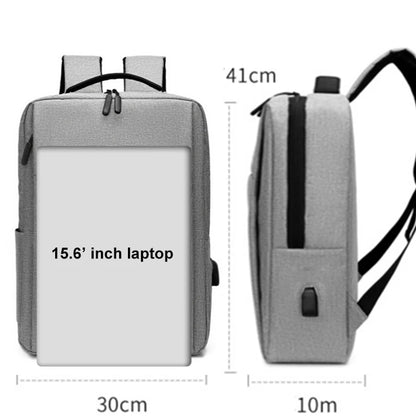 15.6 Inch Laptop Backpack with USB Charging for Men - Waterproof Travel Bag