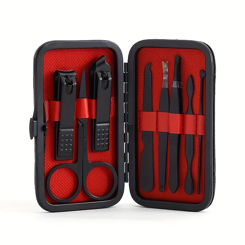 8-teiliges Nagelknipser- und Pedikürescheren-Set aus Edelstahl