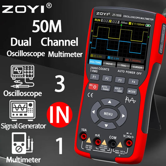 ZT-703S  Multi-Instrument Dual-Channel Oscilloscope & Multimeter
