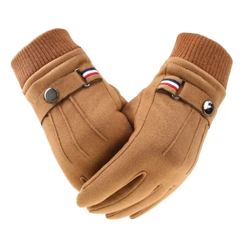 Herren Winter Wildleder Handschuhe - Verdickt