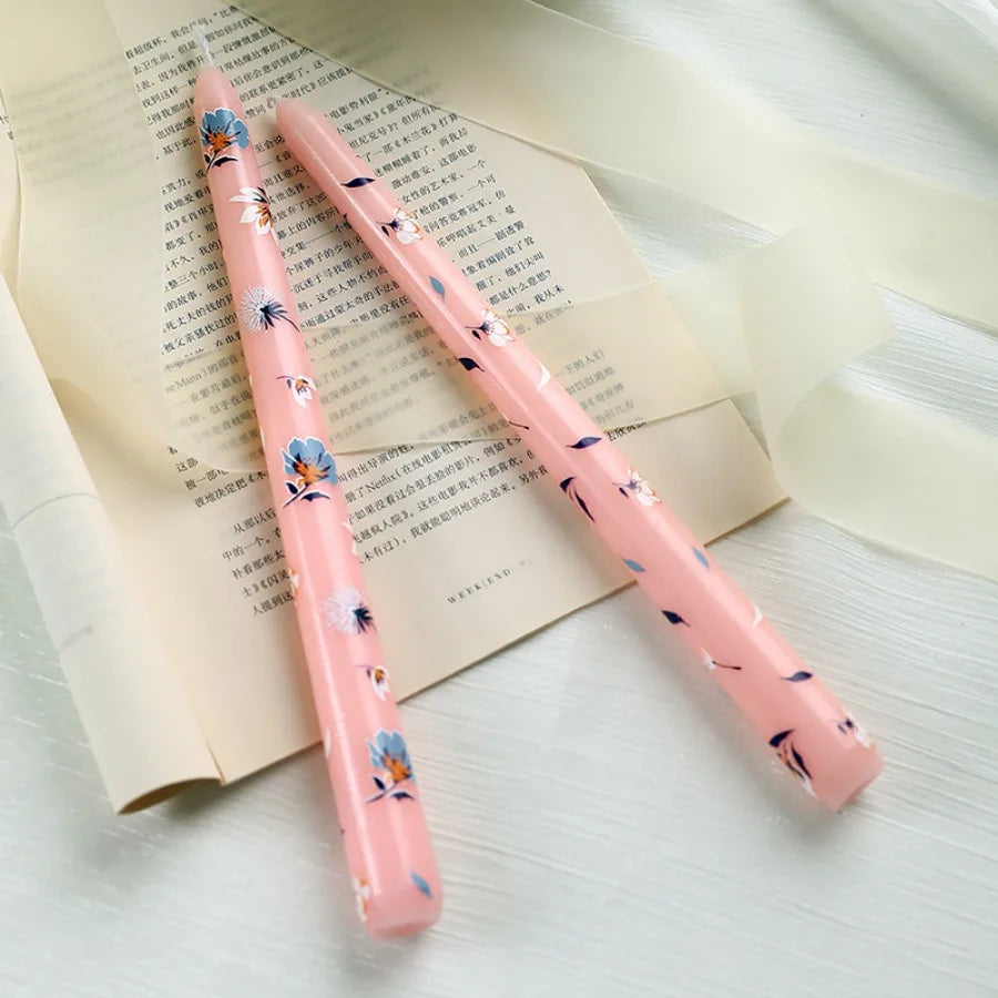 10″ Aesthetic Long Tapered Unscented Candle - Smokeless