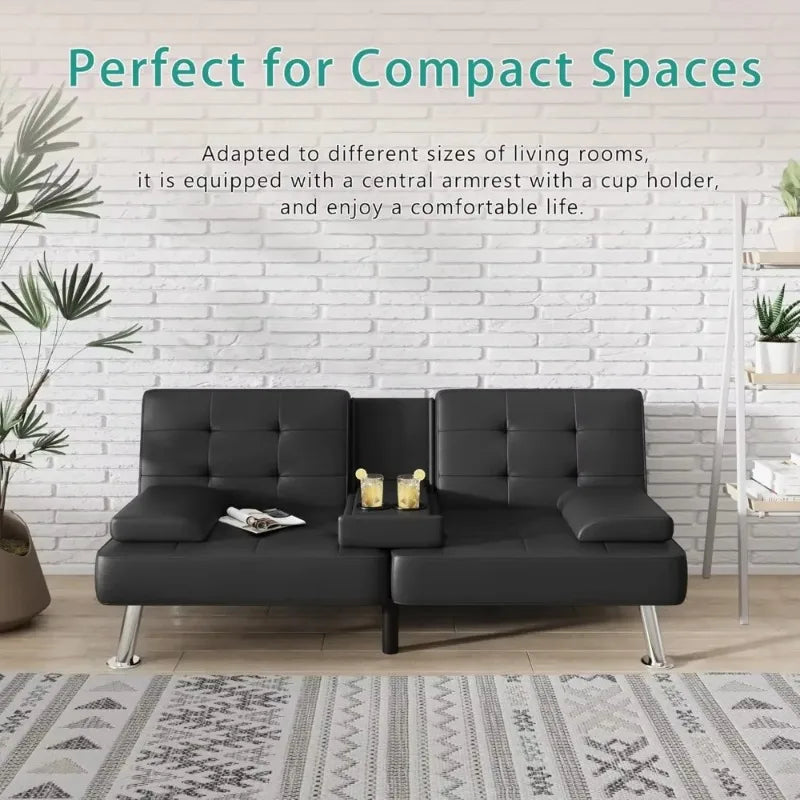 Convertible Folding Futon Sofa Bed for Living Room