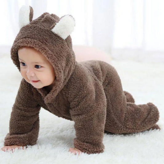 Winter Fleece Baby Romper - Animal Costume