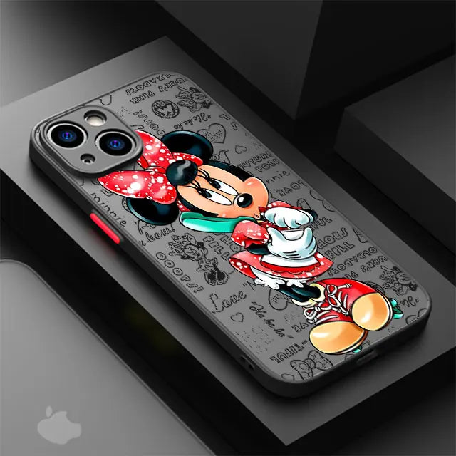 Mickey & Minnie Love Phone Case – Matte Finish Protective Cover