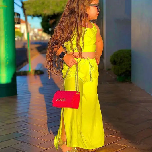 Ensembles de haut court licou pour filles d'été