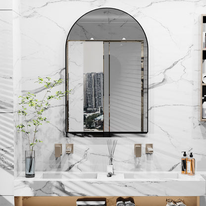 Elegant Black Arch Mirror for Entryway & More