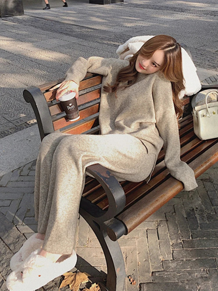 Autumn Knit Set Pullover & Pants