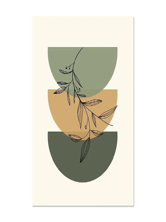 Abstract Green Plants Canvas Wall Art Painting