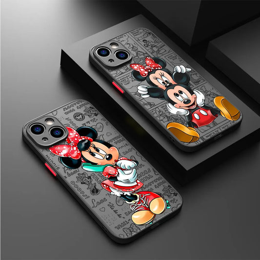 Mickey & Minnie Love Phone Case – Matte Finish Protective Cover