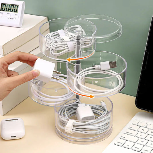 360 Degree Rotating Transparent Jewelry Box
