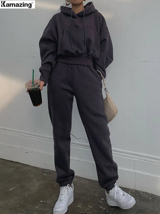 Winter/Spring Women's Fleece Tracksuit Set