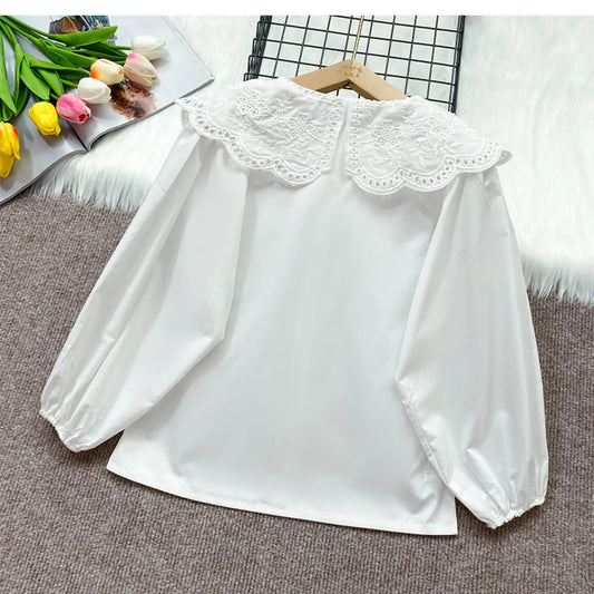 Langarm-Uniformhemden für Mädchen