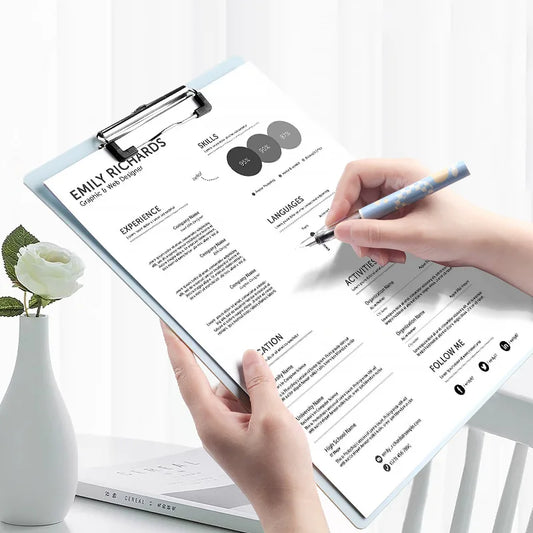 A4 Waterproof Clipboard - Document Holder for School and Office