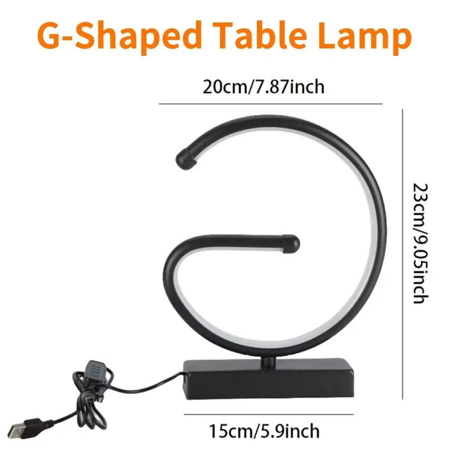 1PC Lampe de chambre à coucher Lampe annulaire Salon Lampe de chevet à intensité variable tricolore Veilleuse LED