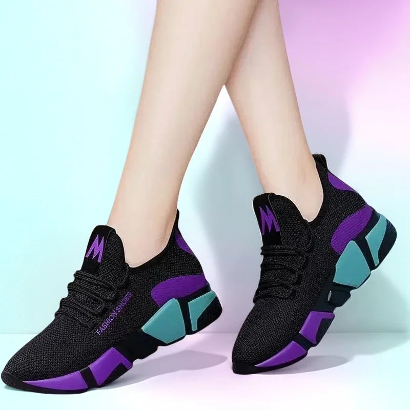 Chaussures à lacets légères et confortables pour femmes - Printemps et automne