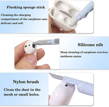 7-in-1 Computer Cleaning Kit - Keyboard Cleaner Earphone Pen, iPhone Tools