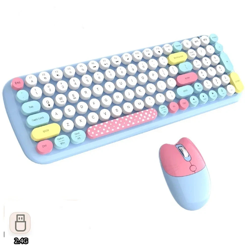 Clavier sans fil à touches rondes colorées